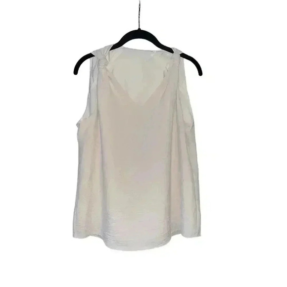 Tops - Cream Tank Top With Knot Strap‎ Detail Size M B13